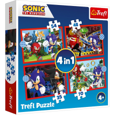 TREFL SONIC Комплект пазлов "Соник" 4в1 34625T