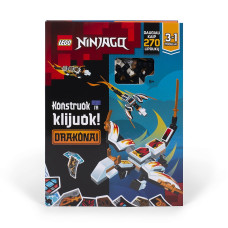 LEGO NINJAGO Книжка с наклейками "Собирай и наклеивай: Ninjago Драконы" (на лит. языке)