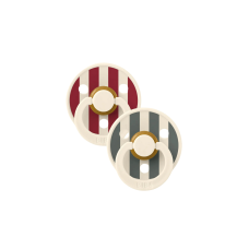 Bibs Studio Collection Colour Round  круглые пустышки - Limited Edition Ruby / Pine Mix with Ivory 0-6м