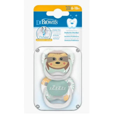 Dr. Brown’s PV22014 соска-пустышка Prevent «Butterfly», 6–18 мес., коллекция «Animals», зелёная, 2 шт.