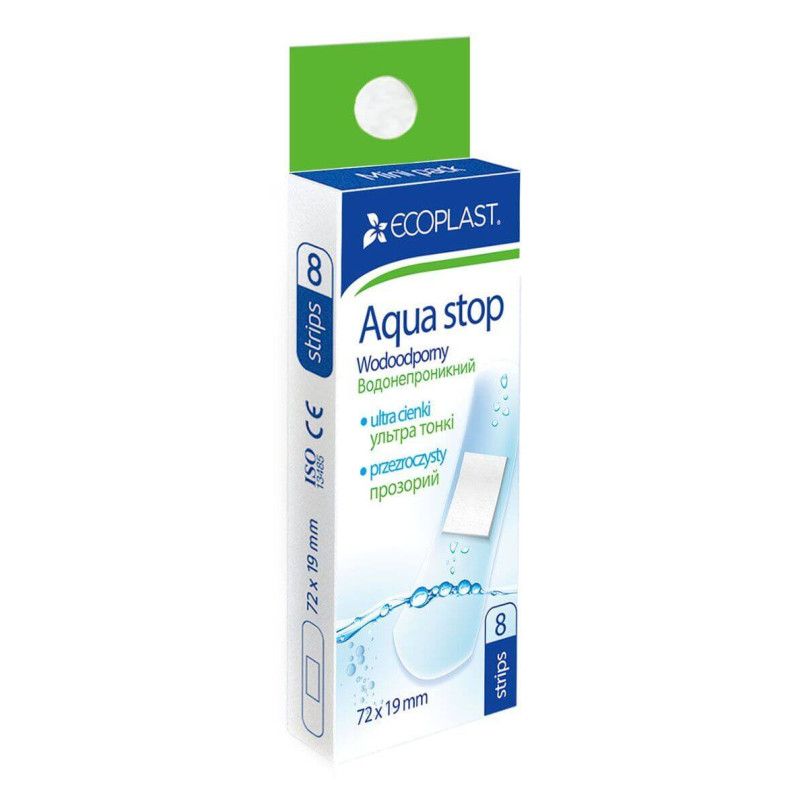 Ecoplast Пластыри Aqua stop mini 7.2 см x 1.9 см N8