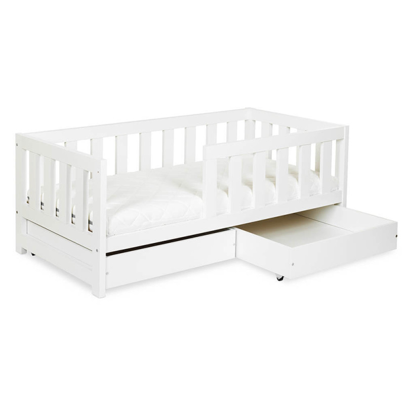 Klups LittleSky Amelia подростковая кровать с ящиками 160x80см, белый