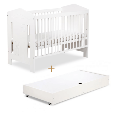 Klups LittleSky IDA кроватка с ящиком 120x60см, белая