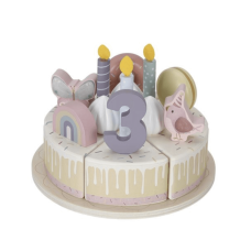 Деревянный торт ко дню рождения Little Dutch "Pink" – 24 детали