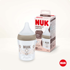 NUK 10215014 – бутылочка Perfect Match с контролем температуры, силиконовая «Сердце», соска размера S, 150 мл
