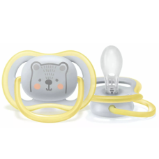 PHILIPS AVENT Силиконовая пустышка Ultra Air Deco 6-18м, 1шт. neutral grey bear,