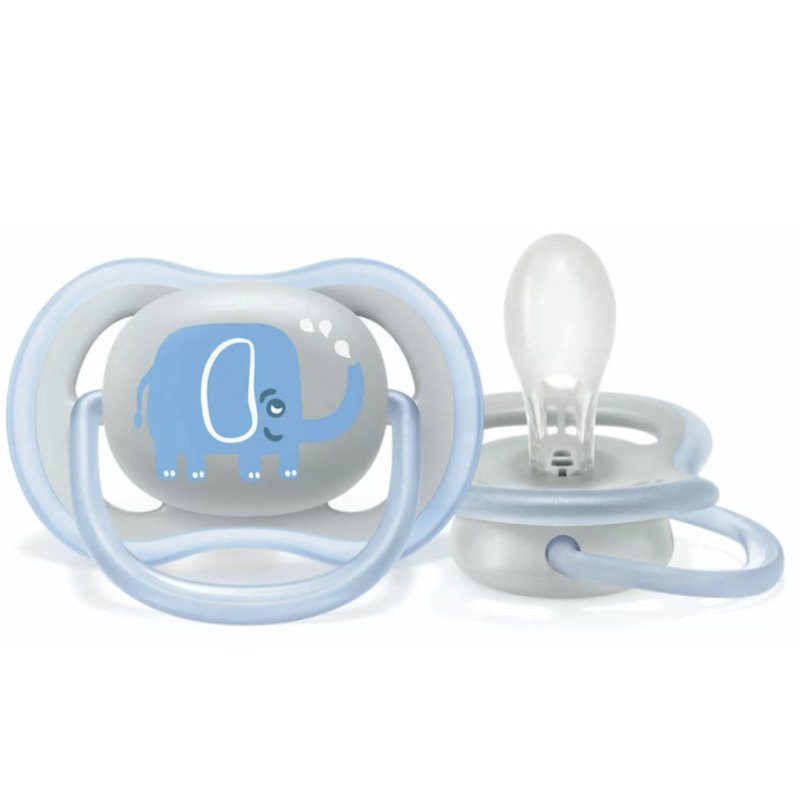 PHILIPS AVENT Силиконовая пустышка Ultra Air Deco 6-18м, 1шт. grey elephant, SCF086_78