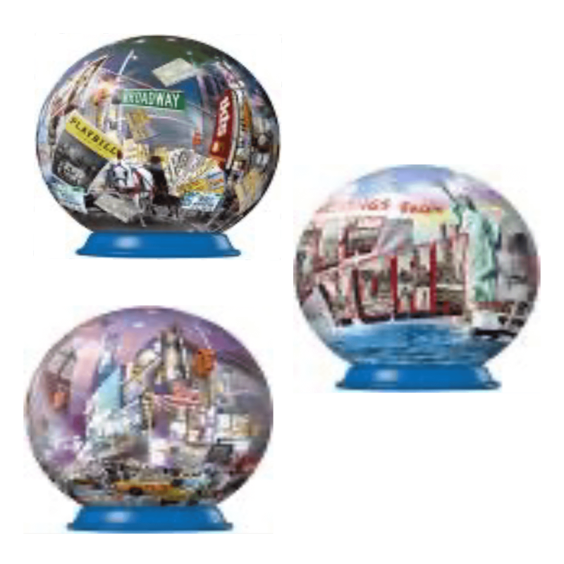 Ravensburger Круглый 3D-пазл, 54 элемента, Нью-Йорк, 1 шт.