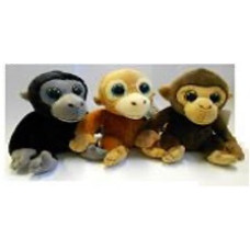 Uni-Toys Мягкая игрушка Обезьяна, три цвета, 20 см