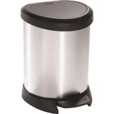 Curver Мусорное ведро с педалью металлизированное Deco Bin 5k (серебряный)