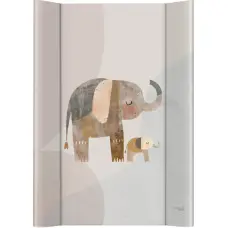 Ceba soft profiled changing mat short BASIC ELEPHANT FAMILY, 50x70 cm., W-102-000-781