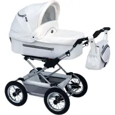 Baby Fashion FANARI Универсальная коляска 3в1, 101 White (white piping)