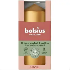 Bolsius Цилиндрическая свеча &Oslash;120x58 мм, золотистая