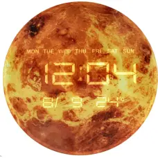 Planet mars oranžs 32cm cenu pulkstenis