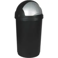Curver Мусорный бак Bullet 50л черный/серебристый