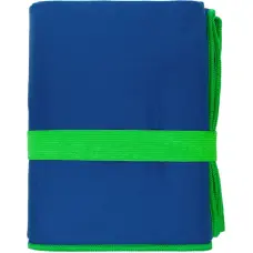 TOWEL FITNESS 80X130 MICROFIBER BLUE ELASTIC/GREEN EDGING