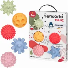 Tullo 801 Piłki sensoryczne Sensorki 5 szt. bez dziurki pastelowe