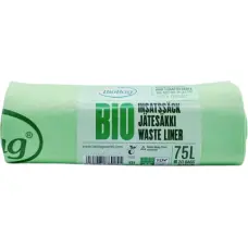 Biobag Компостируемые мусорные пакеты BioBag 75л (20 шт. в рулоне) 23мкр. 65х90см зеленые
