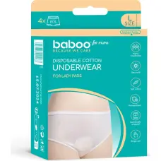 Baboo Одноразовое хлопковое бельё, размер L, 4 шт.