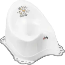 Maltex Potty with rubber - ZEBRA - WHITE