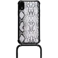 Lookabe Necklace Snake Edition iPhone Xr silver black loo024