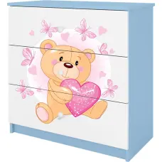 Kocot Kids Комод babydreams blue teddybear butterflies