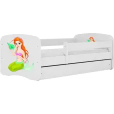 Kocot Kids Кровать babydreams white mermaid с ящиком с матрасом 140/70