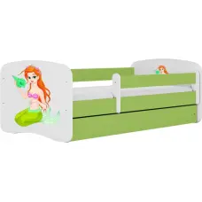 Kocot Kids Кровать babydreams green mermaid без ящика с матрасом 180/80