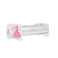 KOCOT KIDS кровать без ящика с матрасом BABYDREAMS white Princess horse 160x80cm