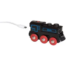 BRIO RAILWAY аккумуляторный поезд с кабелем micro USB, 33599