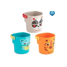 CANPOL BABIES HELLO LITTLE ведерки для игр в ванной 3шт. 9м+ 56/000