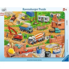 RAVENSBURGER Пазл в рамке Work at the Construction Site 12шт. 3+ R 06058