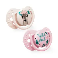 LOVI Wild Soul Girl Пустышка силиконовая динамическая 6-18m, 2 шт., 22/884girl