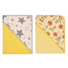 DUET BABY полотенце с капюшоном 80x80см 415 желтый