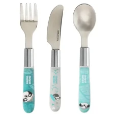 Canpol набор столовых приборов из нержавеющей стали EXOTIC ANIMALS, синий (9/477_blu2)