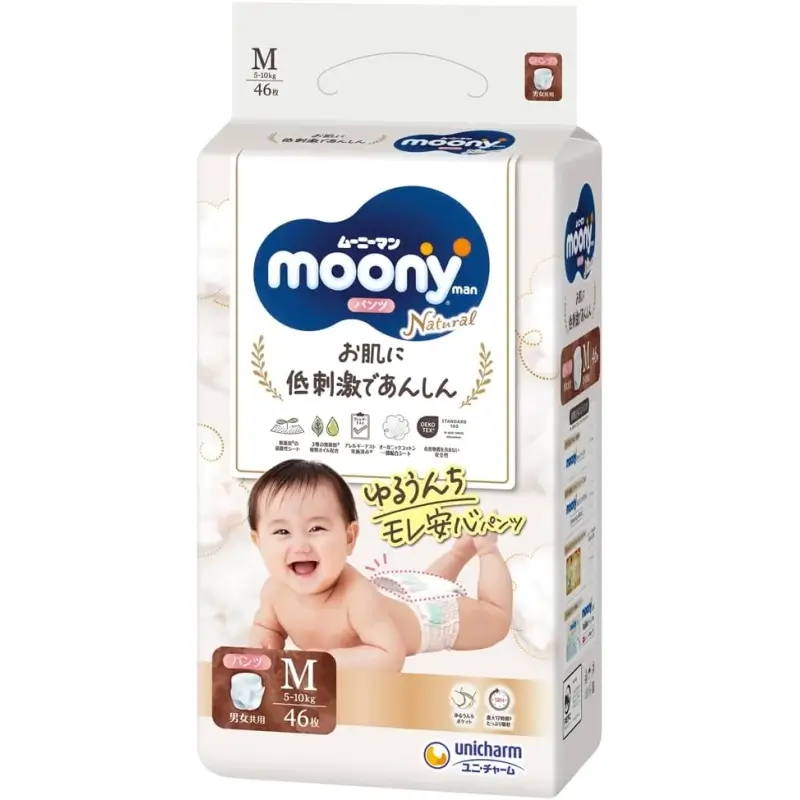 Moony Natural подгузники-трусики PM, 5–10 кг, 46 шт.